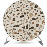 Aperturee - Marble Texture Terrazzo Round Backdrop For Birthday